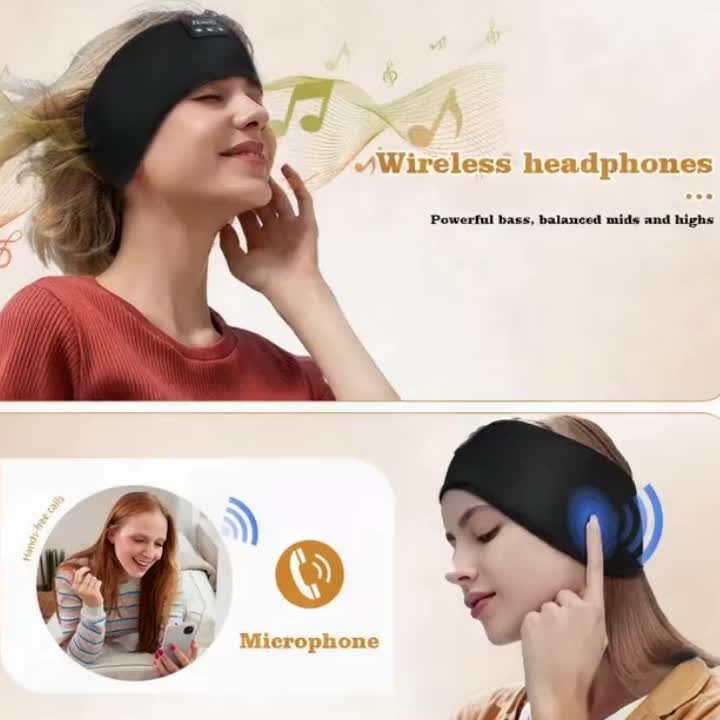 ShadowWave Sleep Audio Headband Speaker beanie – Next Level Wireless Music Mask for Rest, Travel & Training