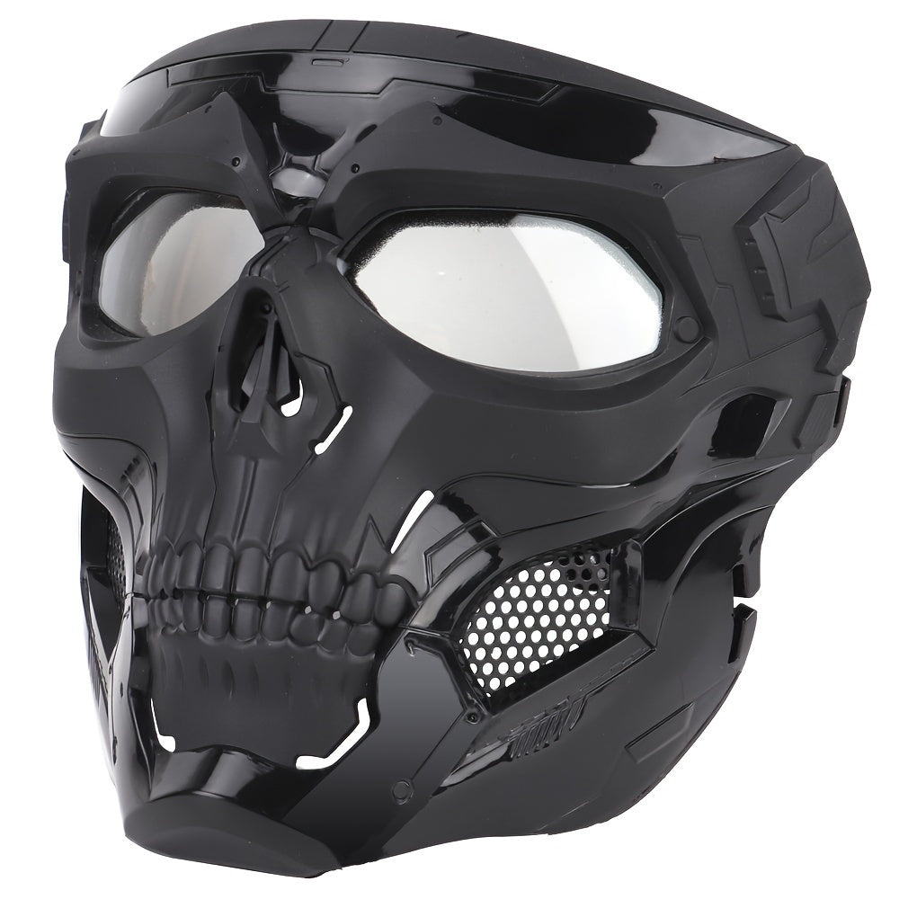 Skull Style Costume Mask Durable Adjustable Festival Cosplay Mask for Parties Events and Creative Costumes by CyberTribe
