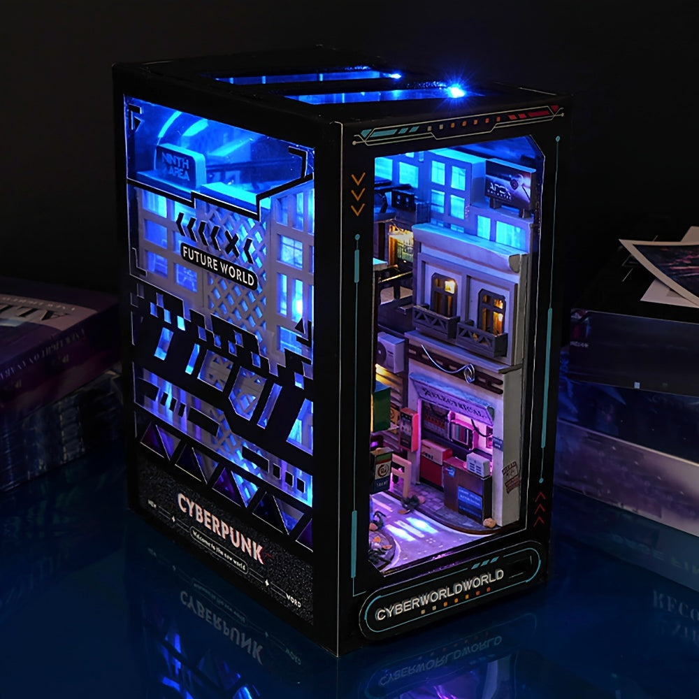 𝕮𝖞𝖇𝖊𝖗𝕻𝖚𝖓𝖐 3D Miniature House Kit – DIY LED Art Decor