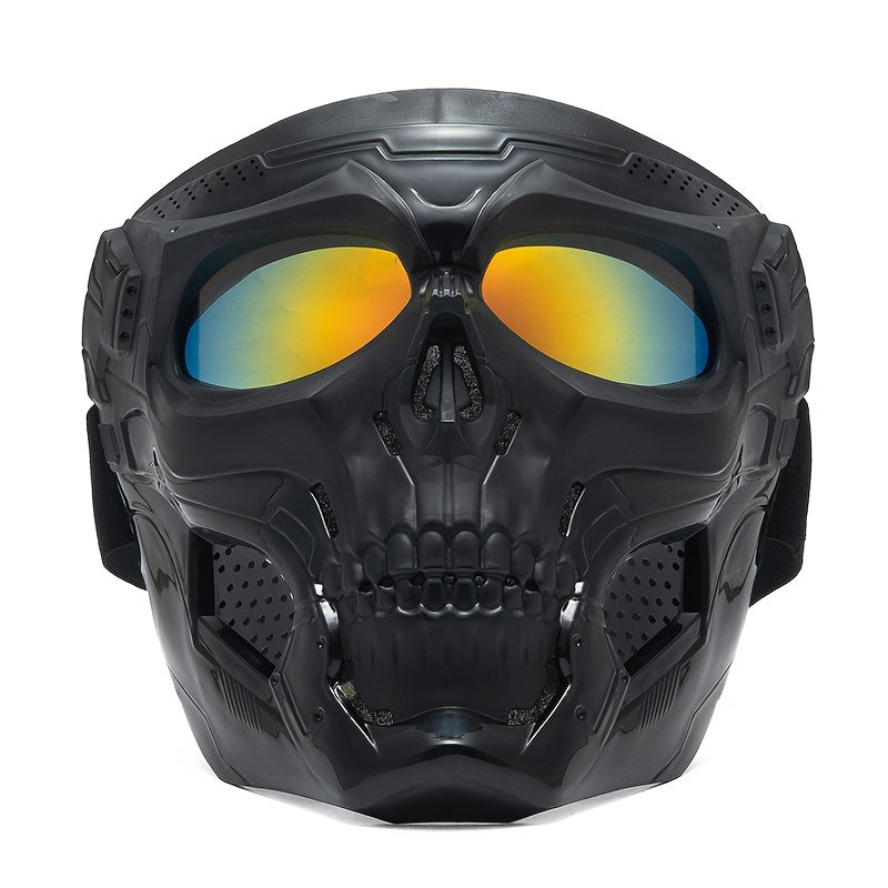 Skull Style Costume Mask Durable Adjustable Festival Cosplay Mask for Parties Events and Creative Costumes by CyberTribe