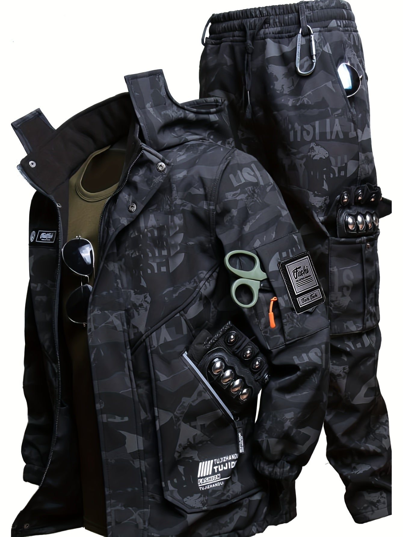 Urban Frost Warrior Tactical Set – Hooded Winter Jacket & Utility Pants