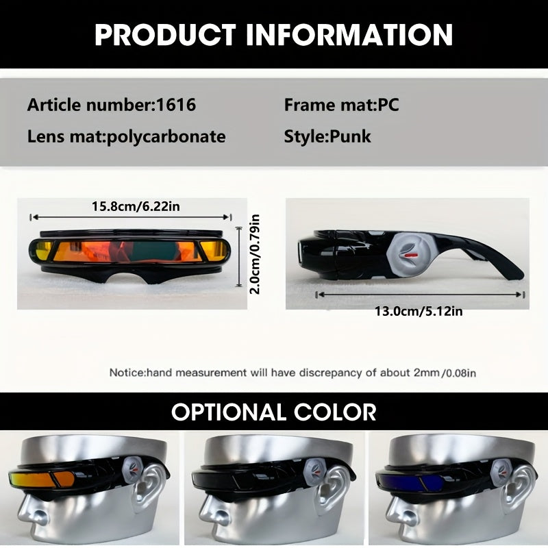 Retro-Futuristic Awesome CyberPunk Shades – Unisex Y2K Style Eyewear