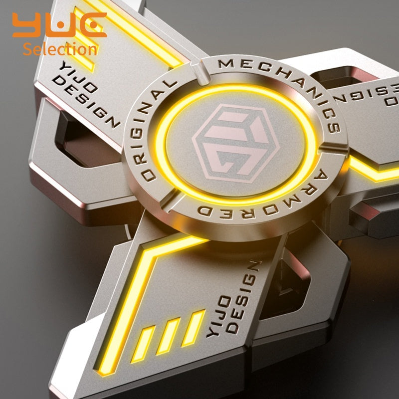 Luminous Cyber Spinner – Neon Purple Alloy Gyro for Focus & Flow