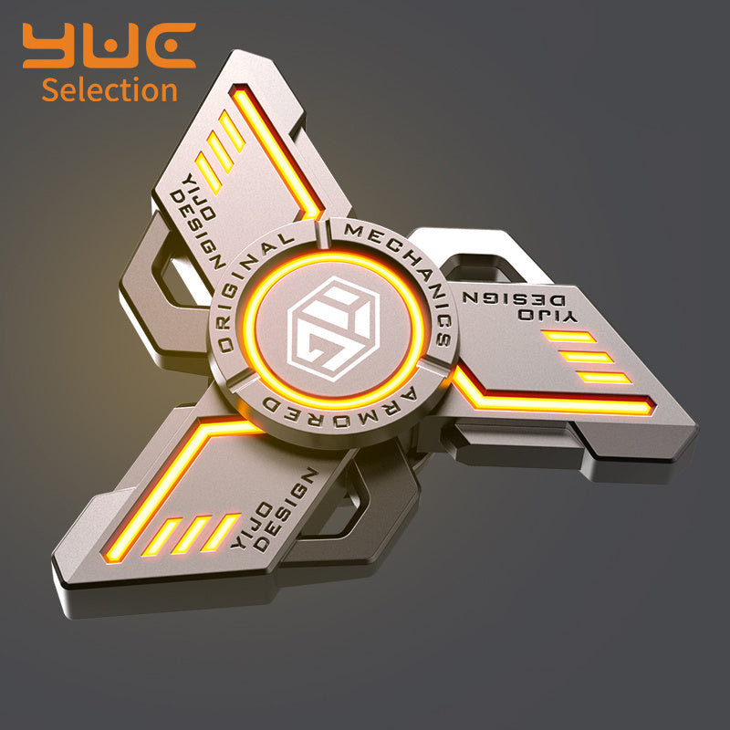 Luminous Cyber Spinner – Neon Purple Alloy Gyro for Focus & Flow