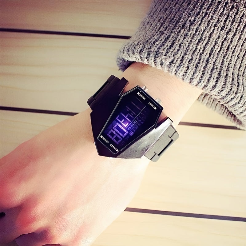Digital Sports Watch Next Level Horizon Timepiece – Black & White Silicone Strap with Date Display
