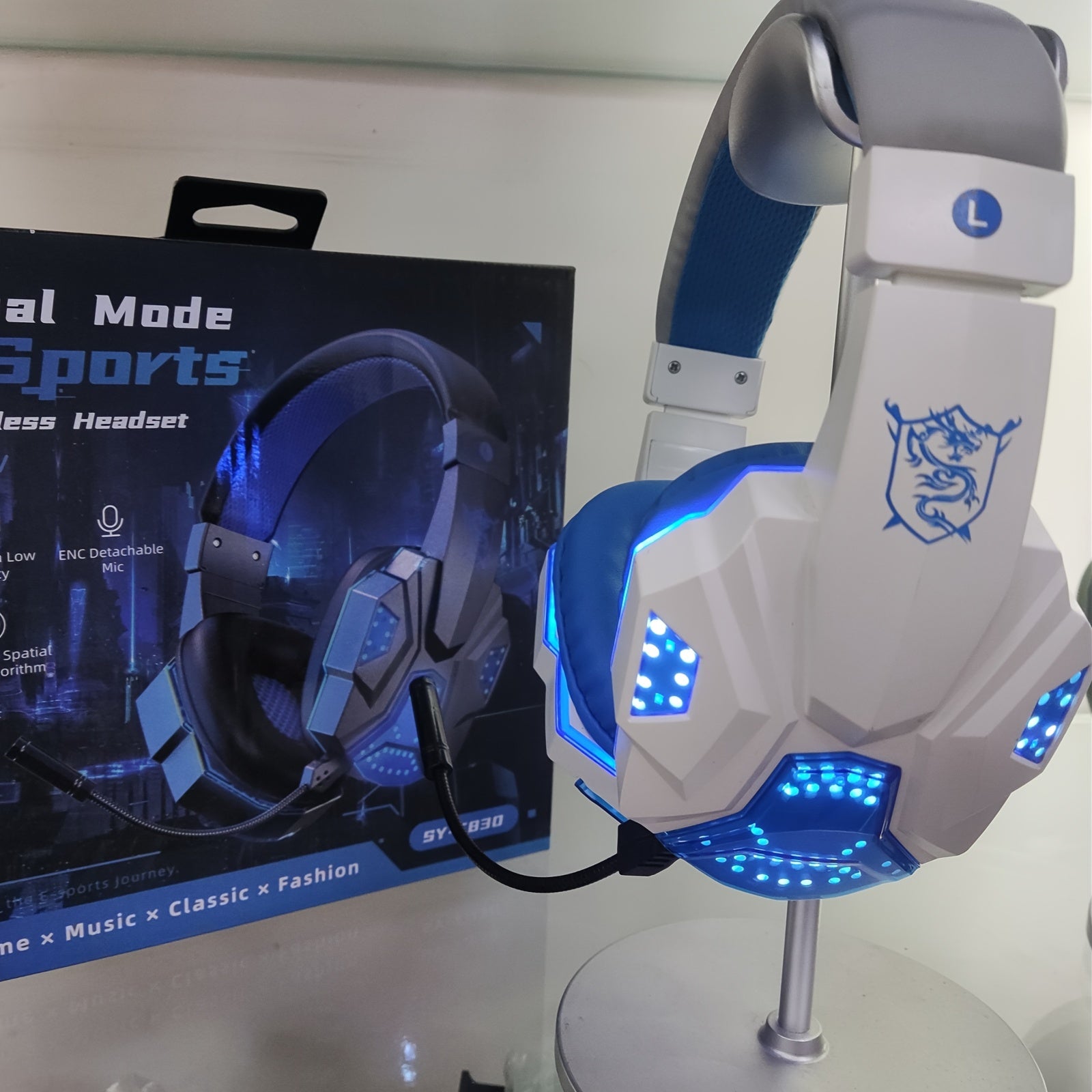 Neon Pulse Hybrid Gaming Headset – Wireless / Wired RGB Sound System