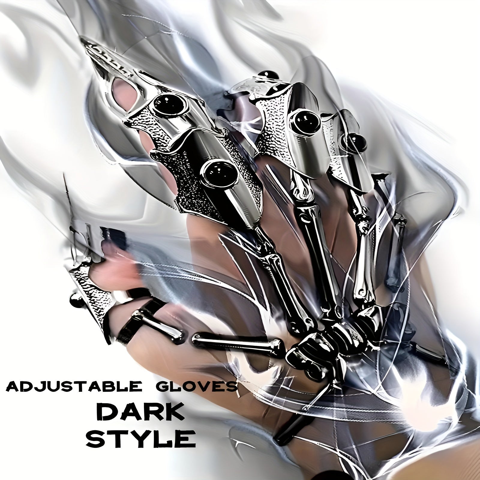 𝕮𝖞𝖇𝖊𝖗𝕻𝖚𝖓𝖐 Alloy Bone Gloves – Bionic Mechanical Claw Set
