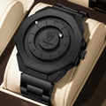 Men’s Quartz Future Magnetic Watch– Stainless Steel Underworld Time Peace Watch Band with Magnetic Back & Alloy Case