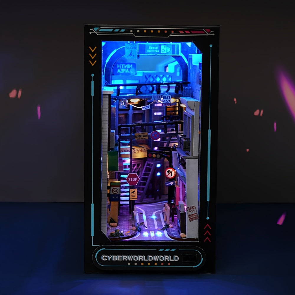𝕮𝖞𝖇𝖊𝖗𝕻𝖚𝖓𝖐 3D Miniature House Kit – DIY LED Art Decor