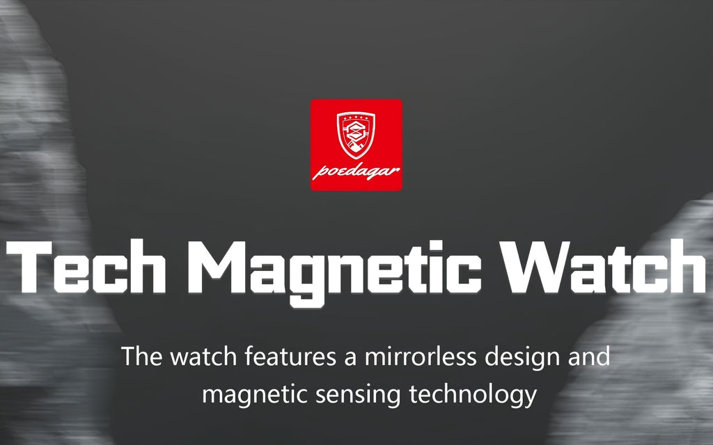 Men’s Quartz Future Magnetic Watch– Stainless Steel Underworld Time Peace Watch Band with Magnetic Back & Alloy Case