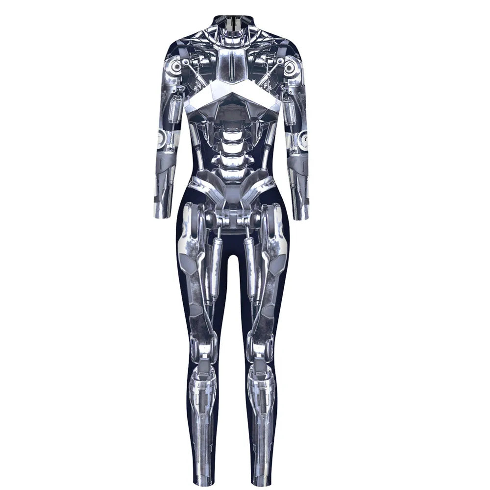 Cyberpunk Robot Punk Bodysuit Futuristic Cosplay Zentai Suit for Festivals Halloween Costumes and Sci Fi Fashion by CyberTribe