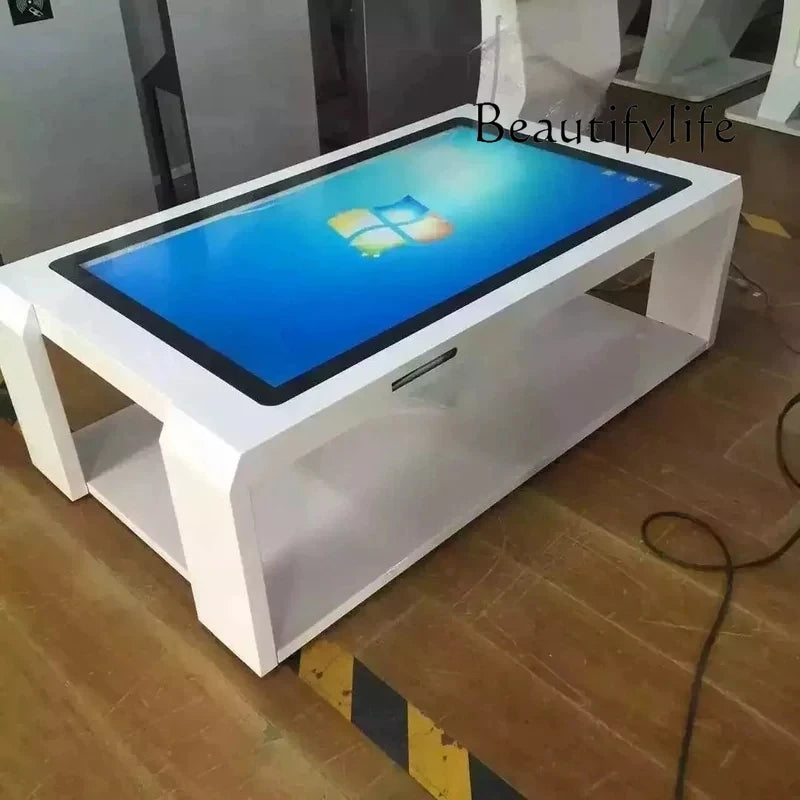 Smart Touch All in One Desktop Interactive Display Capacitive Multi Touch Screen Adjustable Height Digital Workstation