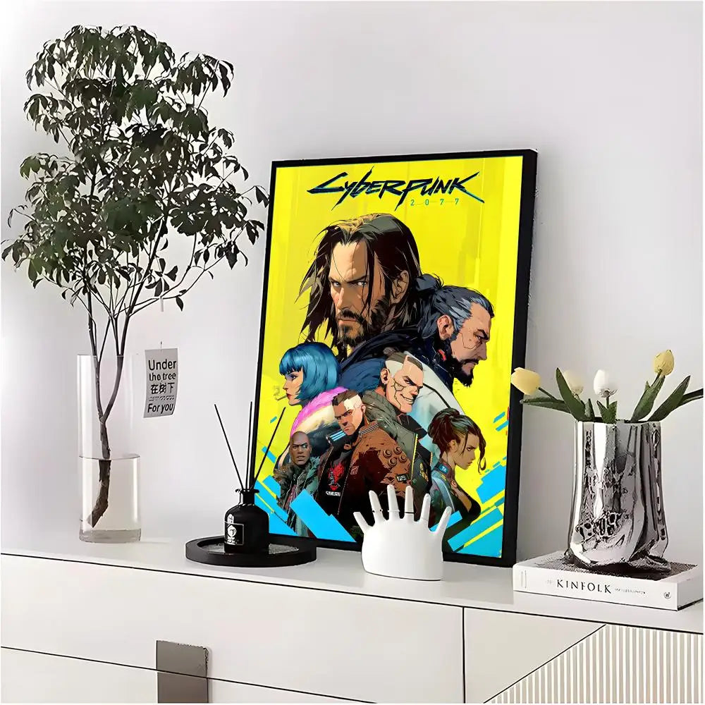 Cyberpunk Edgerunners Poster HD art sticky wall waterproof home living room bedroom bar aesthetic decoration