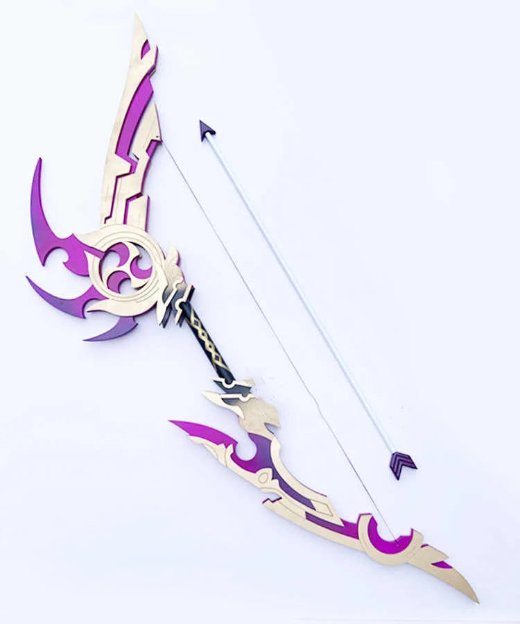 CyberTribe Anime Inspired Raiden Style Cosplay Bow and Arrow Prop Luminous Halloween Costume Weapon for Cosplay and Events