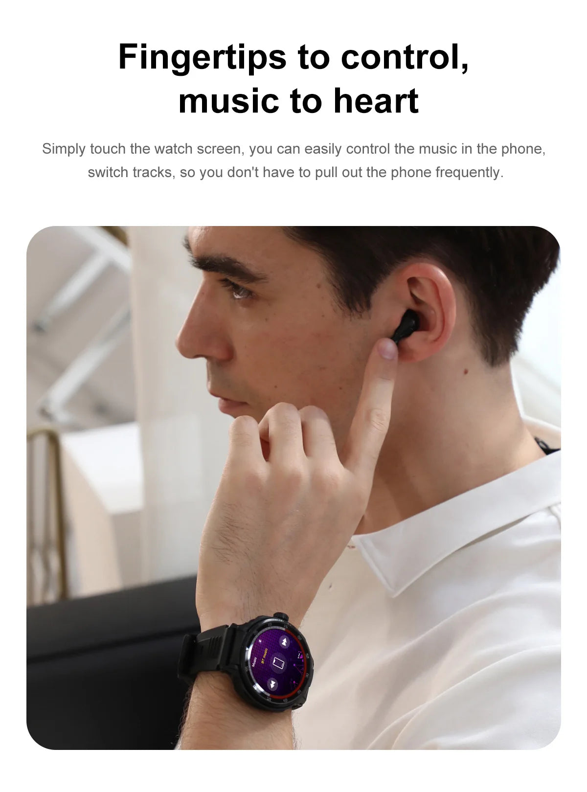 2 in 1 Smart Watch with Wireless Earbuds Bluetooth Calling NFC Health Monitor Fitness Tracker Smartwatch for Android and iOS