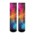 CyberTribe Ink-Splattered Graffiti Men's Socks Street Hip-Hop Retro Fashion Socks Novelty Funny Compression Socks Party Gift