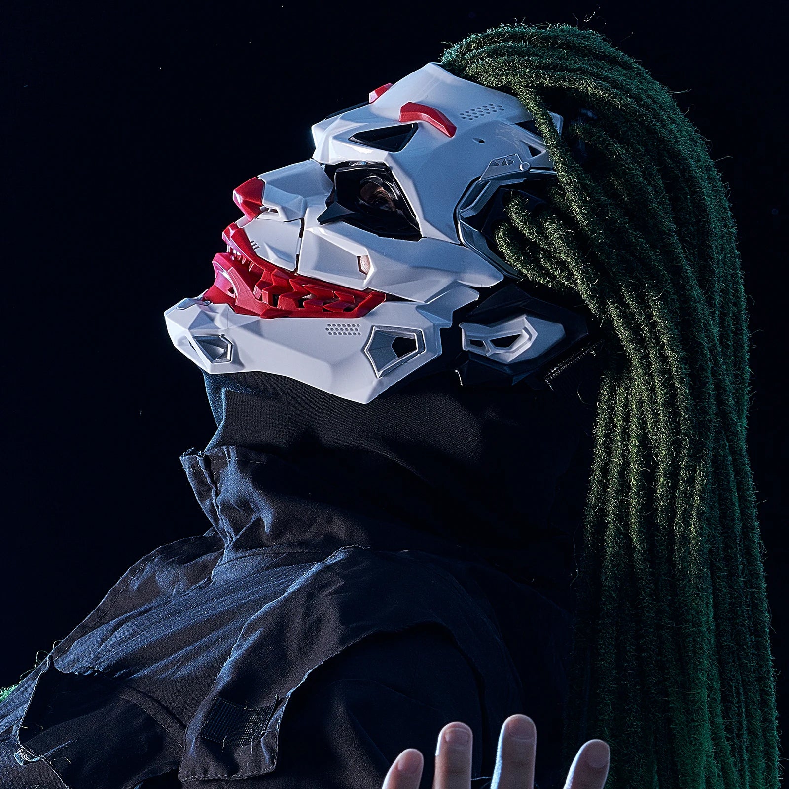 Cyberpunk Joker Masks with Clown Braids Cosplay Clown Costume Party Props Halloween Anime Role-Playing Gifts Toys for Adults