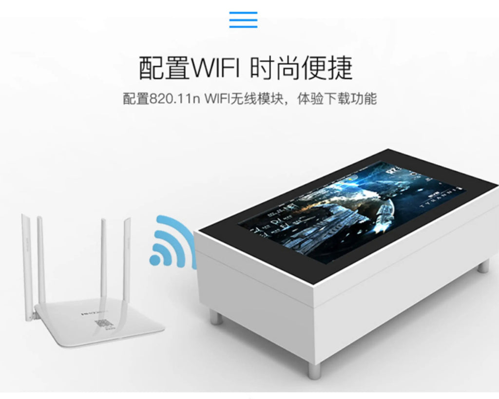 Smart Touch All in One Desktop Interactive Display Capacitive Multi Touch Screen Adjustable Height Digital Workstation