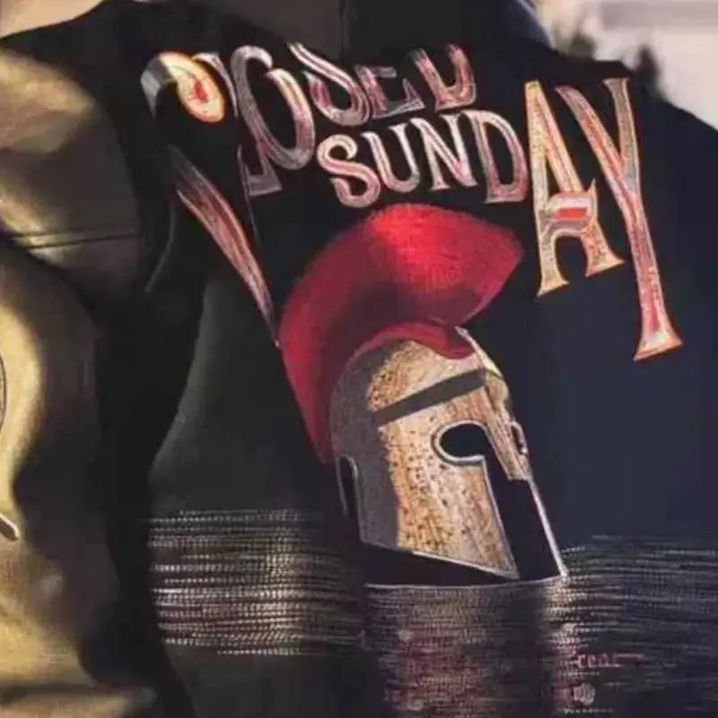 Varsity Jacket for Men PU Leather Sleeves Embroidered Baseball Jacket Streetwear College Style Outerwear