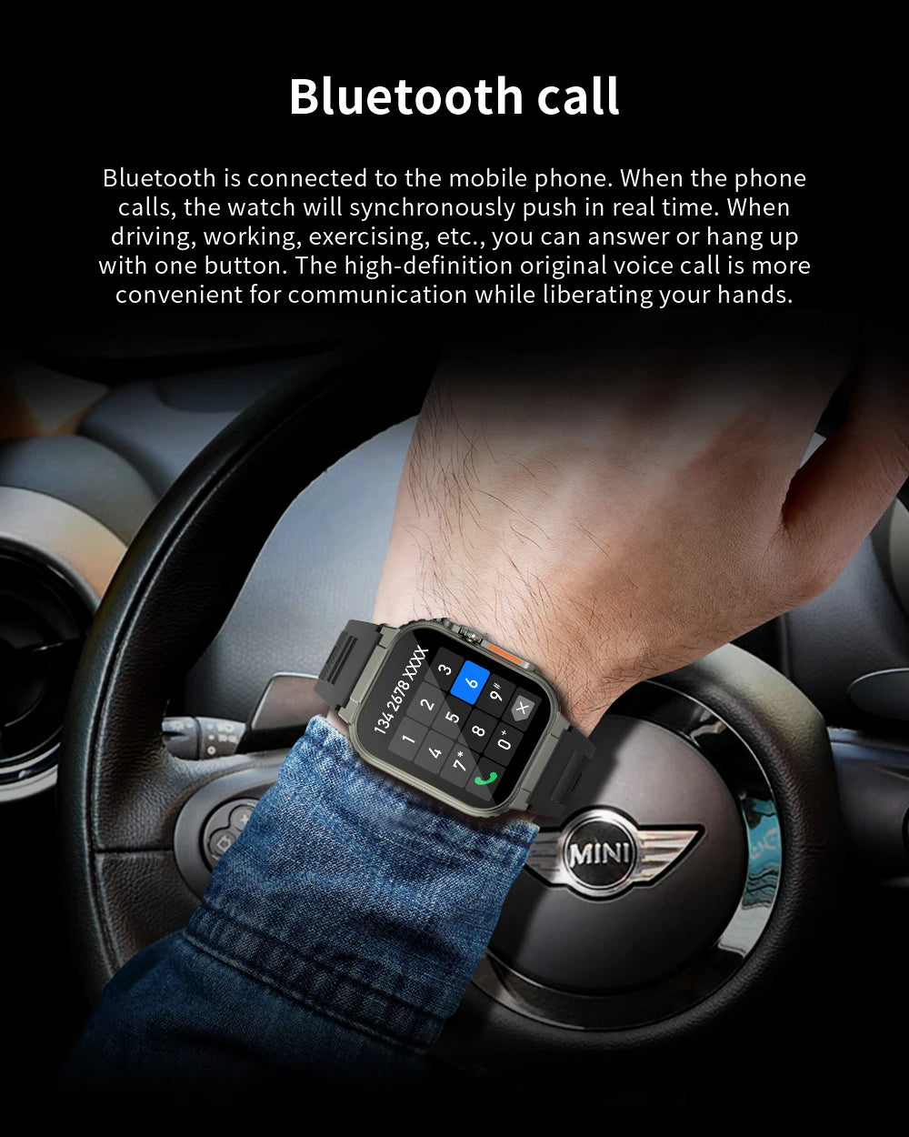 Ultra Power Smart Watch Bluetooth Call Local Music Fitness Tracker for Android and iOS