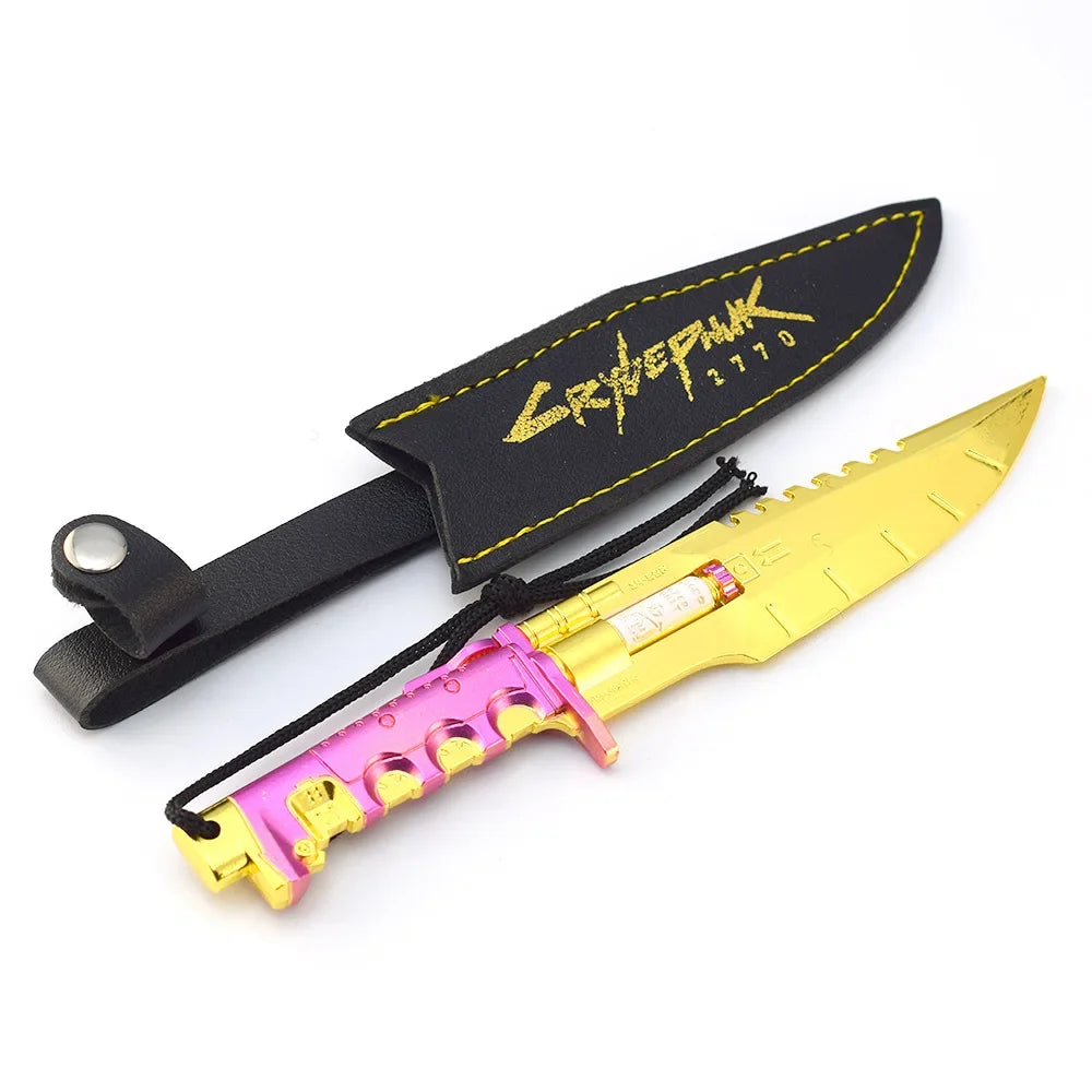 18cm Cyberpunk Game Peripherals Weapon Model Knife Sword Cosplay Prop Holsters All Metal Unedged Crafts Ornaments Boys Gifts