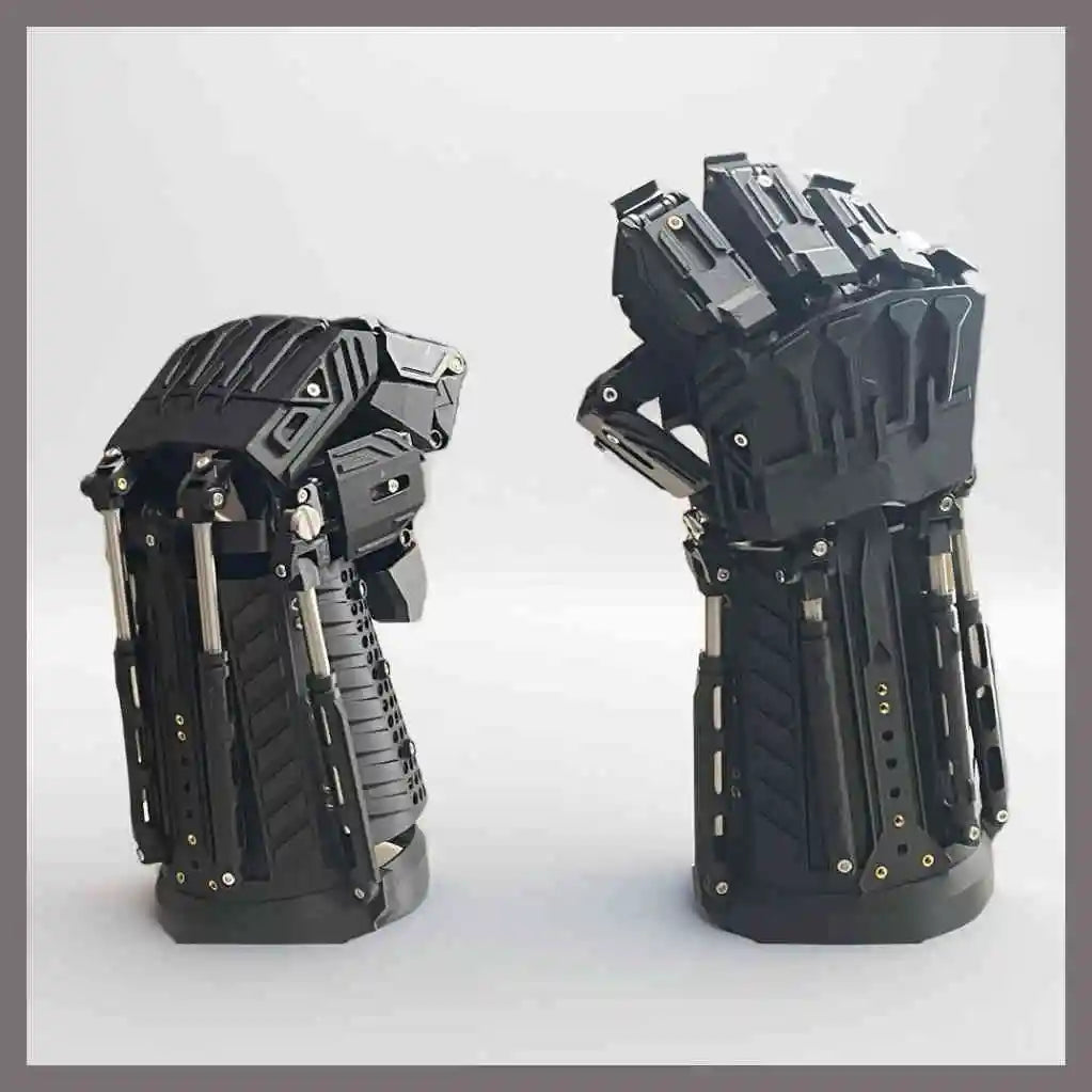 Cyberpunk Mech Arm Tactical Gloves Wearable Futuristic Cosplay Gloves Flexible Finger Movement Costume Props by CyberTribe