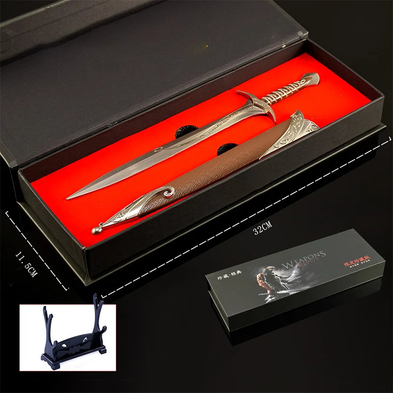 30cm Rings King Game Peripherals Sting Sword All-metal Craft Toy Knives Gift Box Edition Gifts Collections Decorative Swords