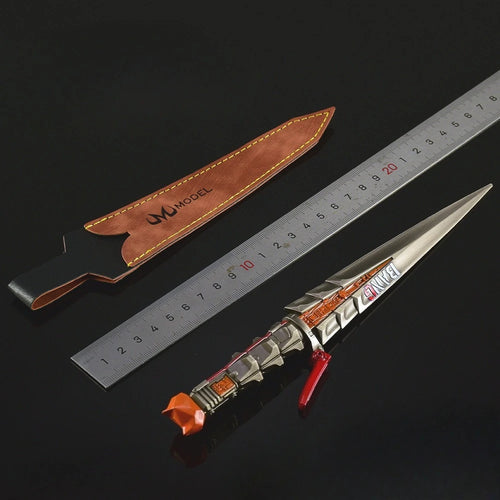 23CM Delta Force Chinese Game Peripheral Data Flying Knife Metal Craft Weapons Model Collectible Desk Ornament Creative Gift Toy