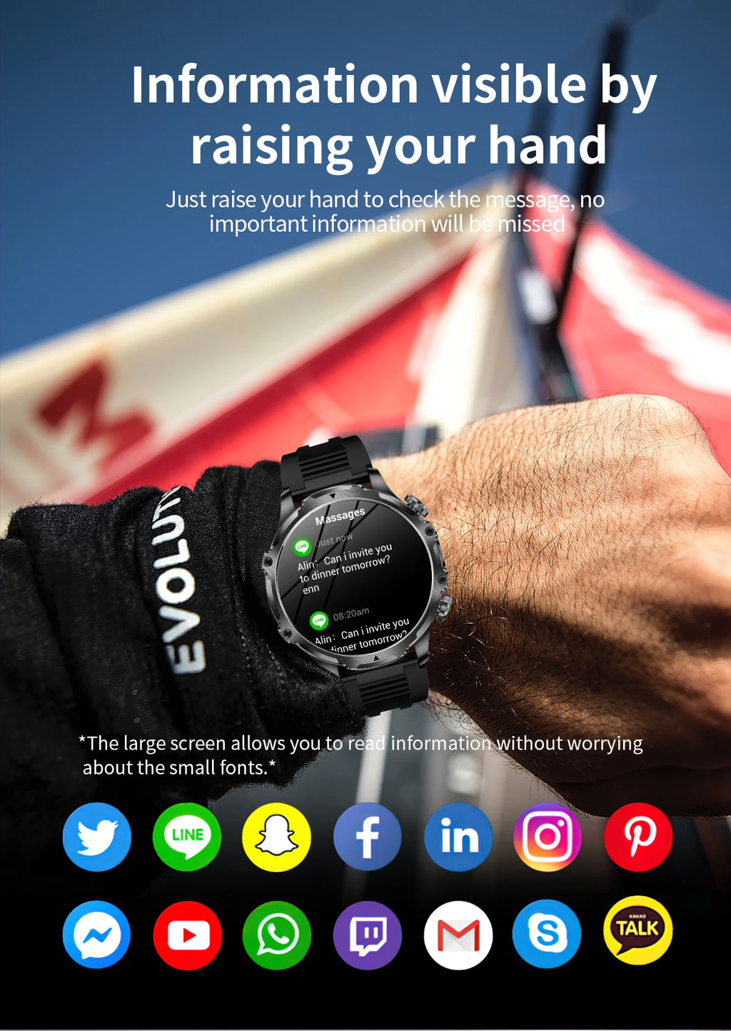 1.9 Inch Smart Watch for Men Bluetooth Calling 700 mAh Battery Fitness Tracker Waterproof Outdoor Sport Smartwatch for Android and iOS