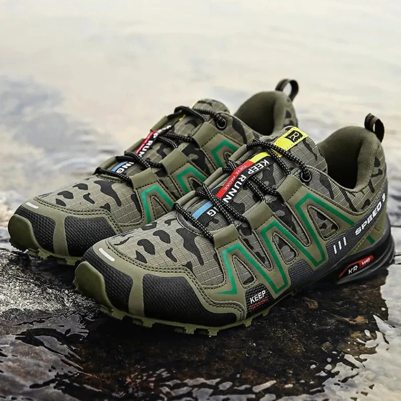 Mens Lightweight Outdoor Sports Shoes Breathable Mesh Walking Hiking Sneakers Comfortable Casual Sport Footwear