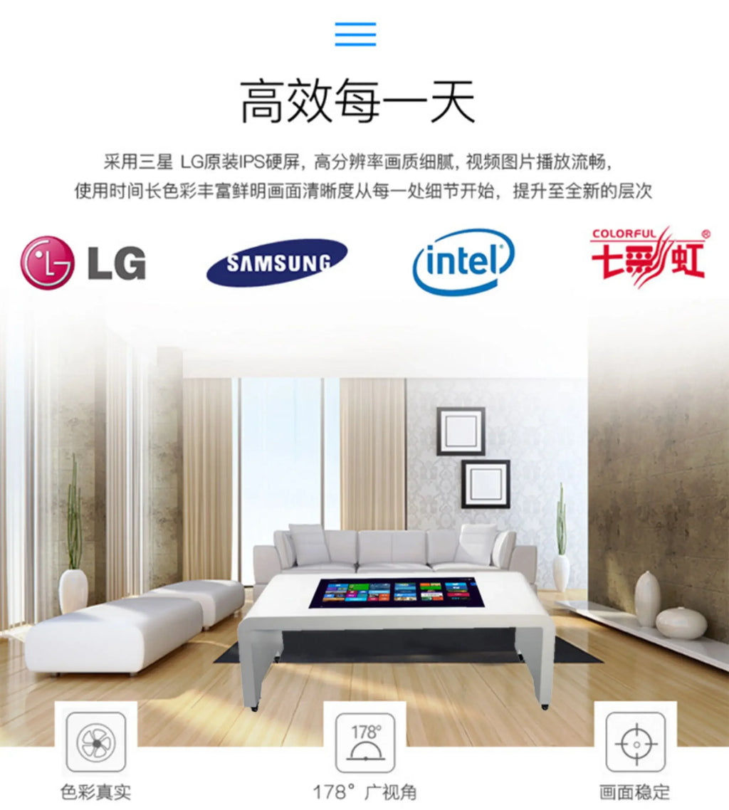 Smart Touch All in One Desktop Interactive Display Capacitive Multi Touch Screen Adjustable Height Digital Workstation