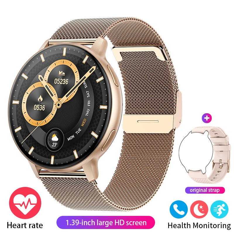 New Bluetooth Call Smart Watch Women Custom Dial Steel Watches Men Sports Fitness Tracker Heart Rate Smartwatch For Android IOS