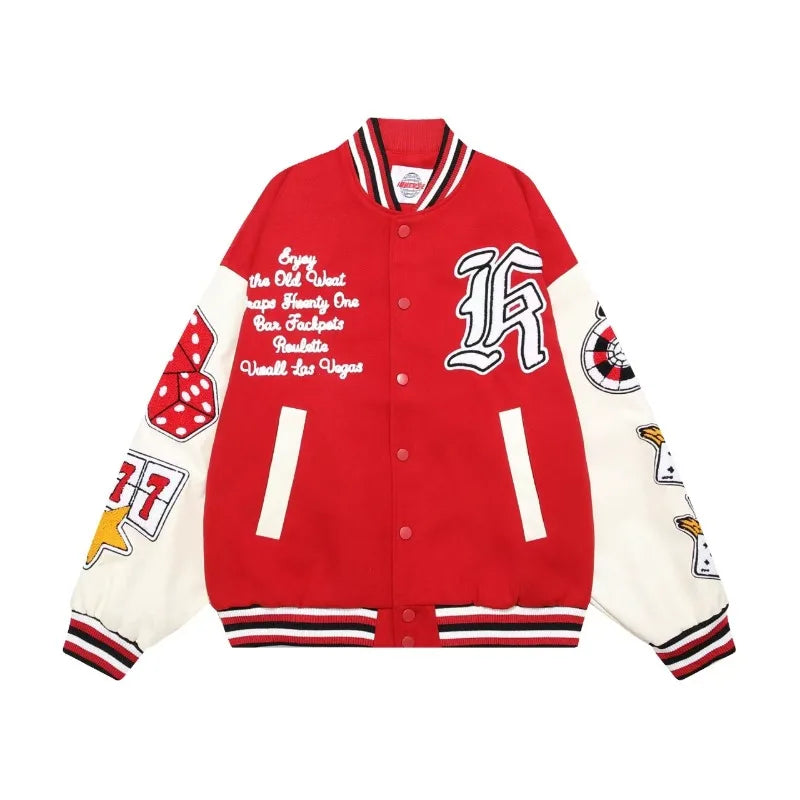 Retro Y2K Women Baseball Jacket Hip Hop Punk Pilot Coat Streetwear Fashion Casual Trendy Jacket