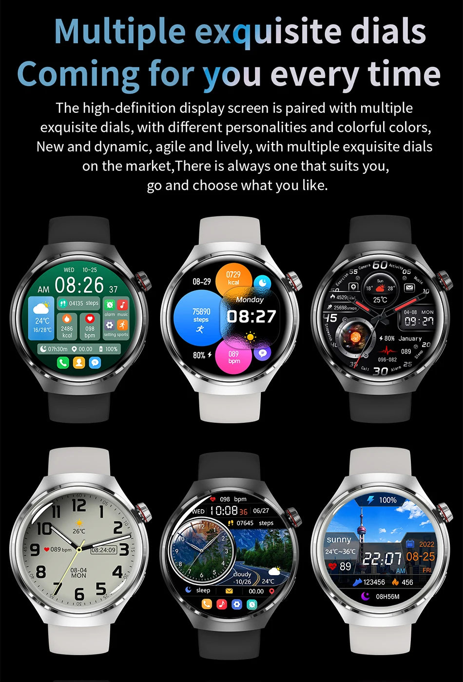 1.52 Inch Display Smart Watch for Men Bluetooth Calling Fitness and Health Tracker Waterproof Sport Smartwatch for Android and iOS Phones