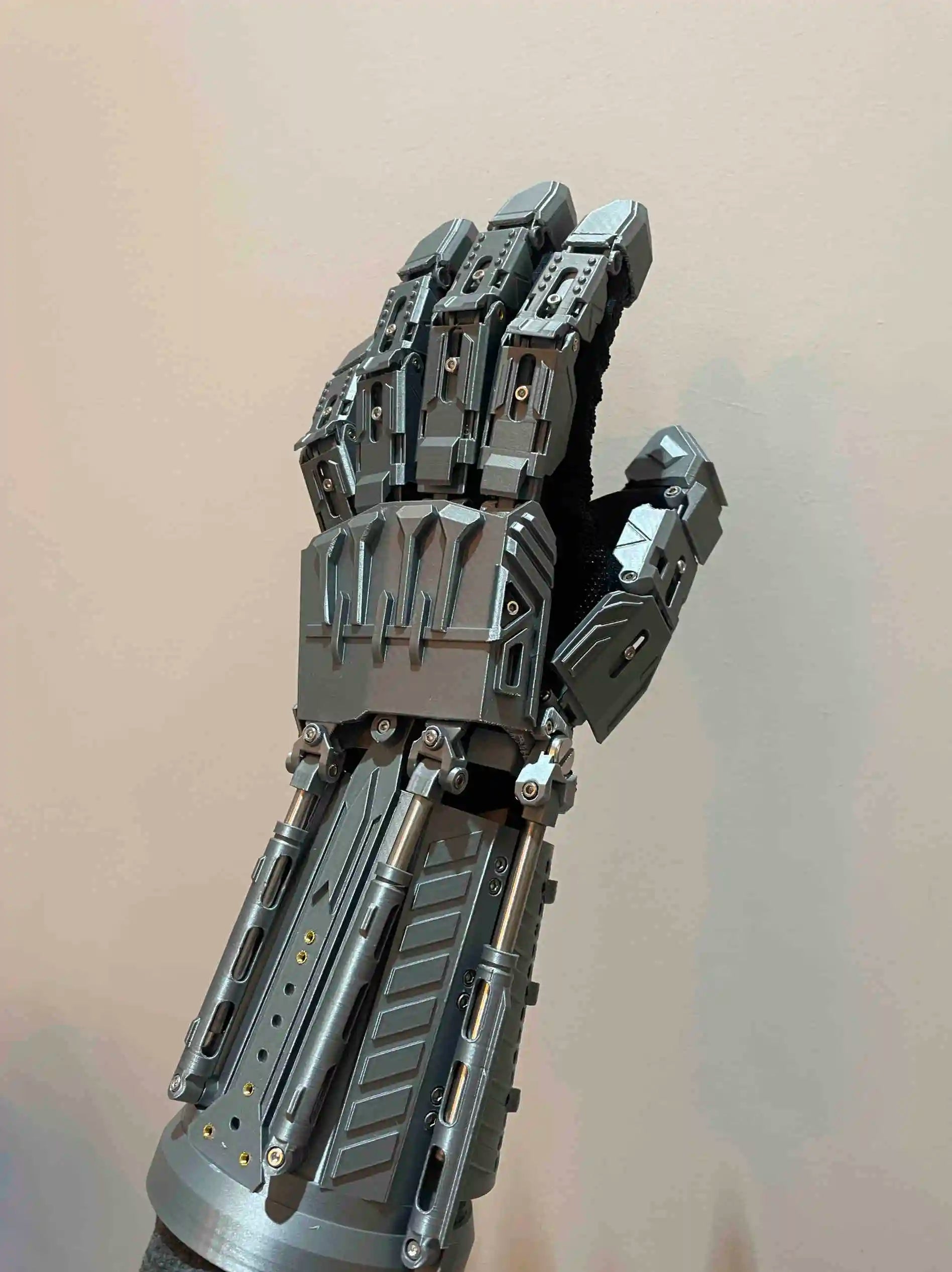 Cyberpunk Mech Arm Tactical Gloves Wearable Futuristic Cosplay Gloves Flexible Finger Movement Costume Props by CyberTribe