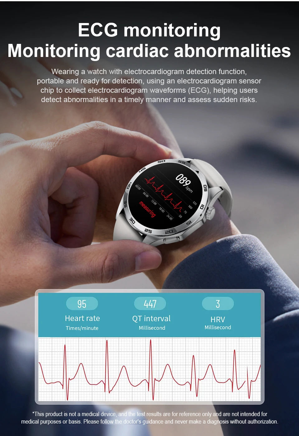 Smart Watch for Men Bluetooth Calling ECG Heart Rate Monitor Fitness Tracker Waterproof Smartwatch for Android and iOS