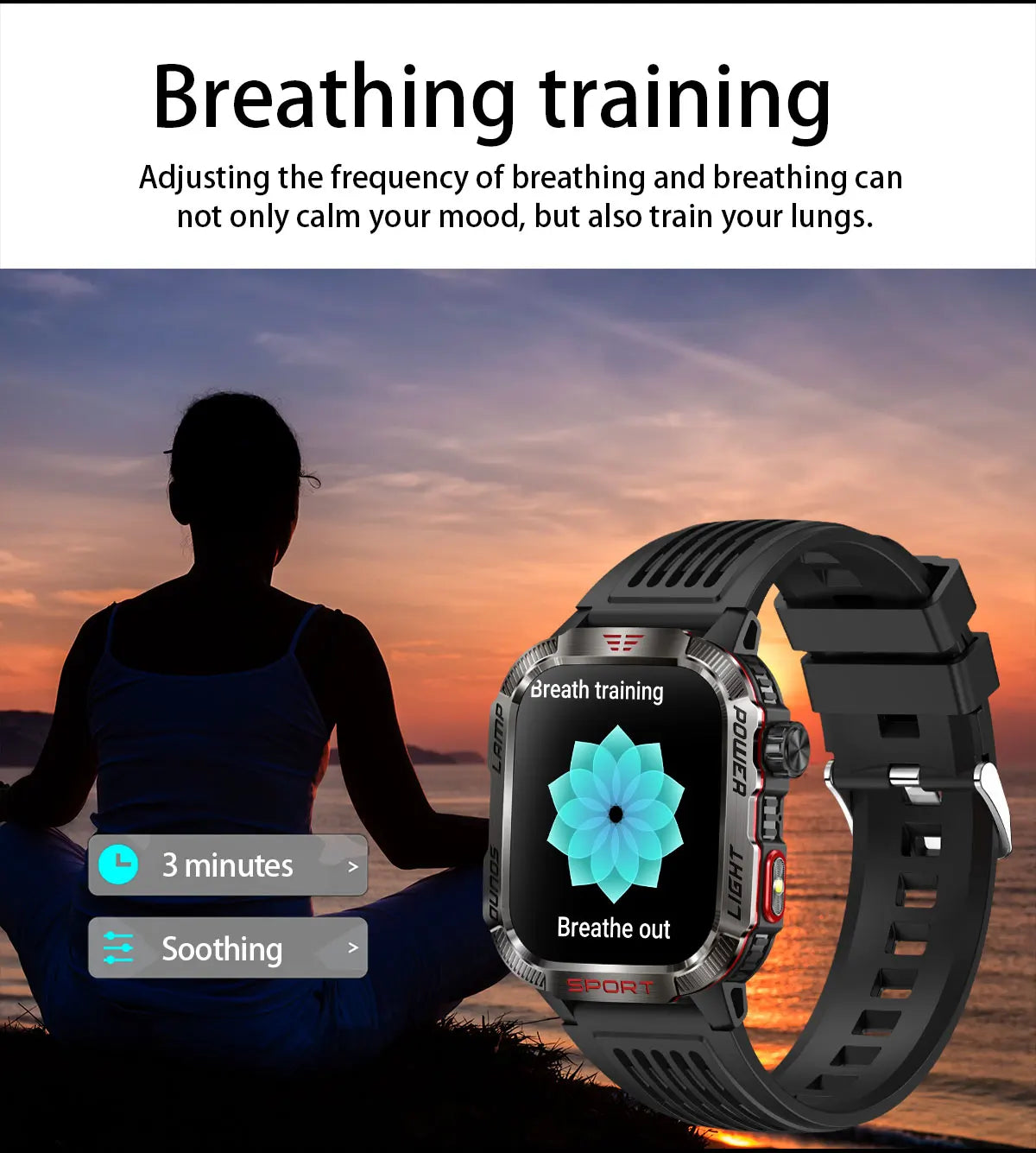 Military Outdoor Smart Watch for Men 600 mAh Battery Bluetooth Calling Fitness Tracker Blood Oxygen Monitor Waterproof Smartwatch for Android and iOS