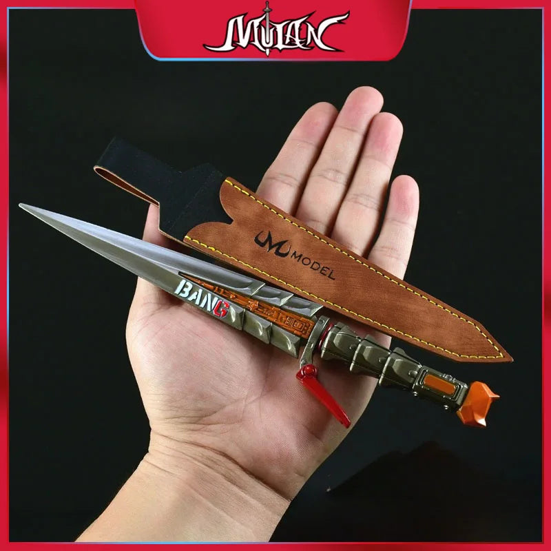 23CM Delta Force Chinese Game Peripheral Data Flying Knife Metal Craft Weapons Model Collectible Desk Ornament Creative Gift Toy