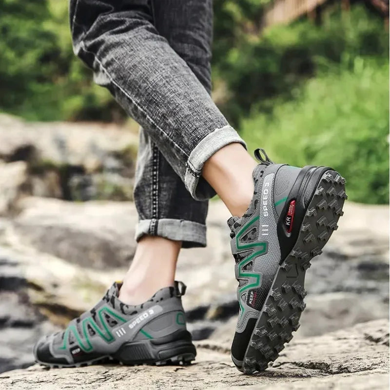 Mens Lightweight Outdoor Sports Shoes Breathable Mesh Walking Hiking Sneakers Comfortable Casual Sport Footwear