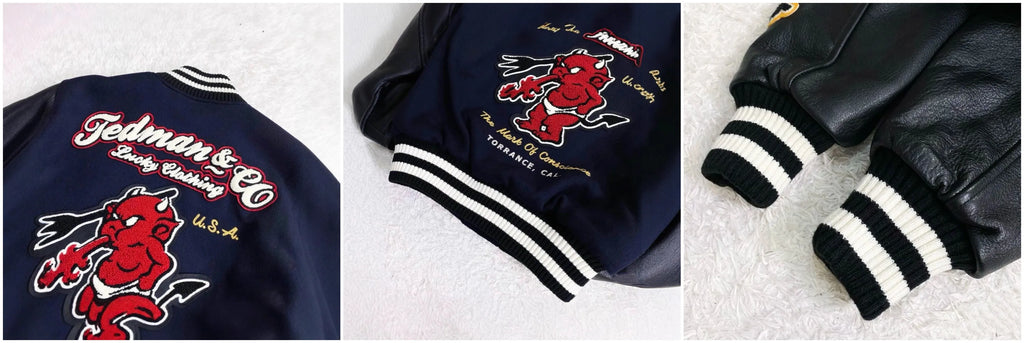 Varsity Jacket for Men PU Leather Sleeves Embroidered Baseball Jacket Streetwear College Style Outerwear