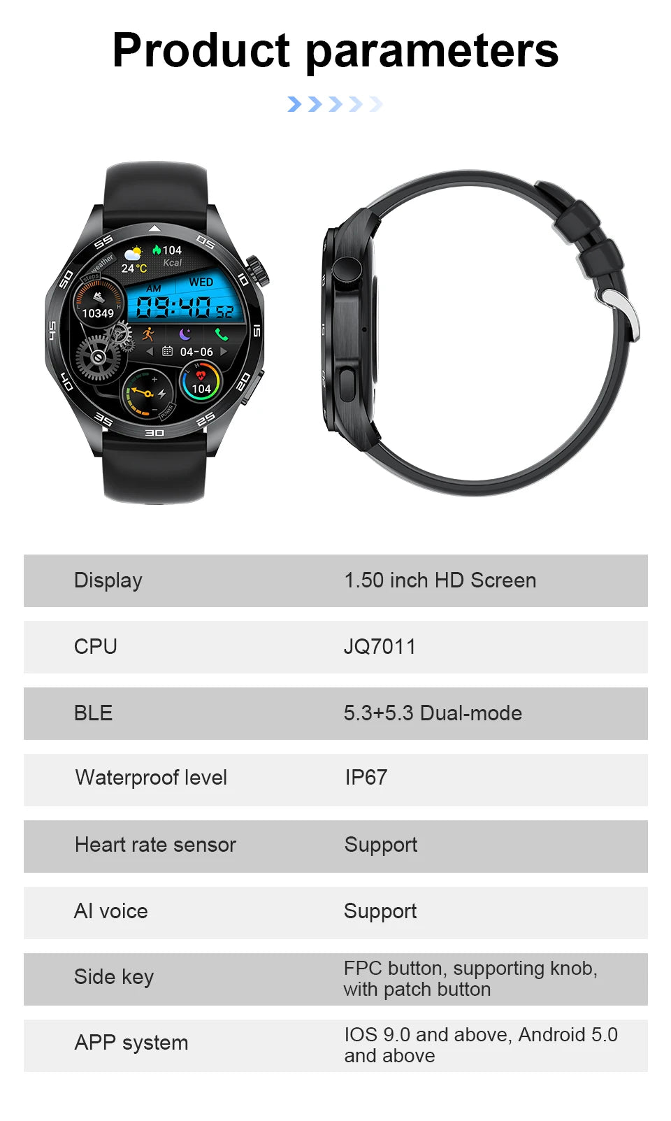 Smart Watch for Men Bluetooth Calling ECG Heart Rate Monitor Fitness Tracker Waterproof Smartwatch for Android and iOS
