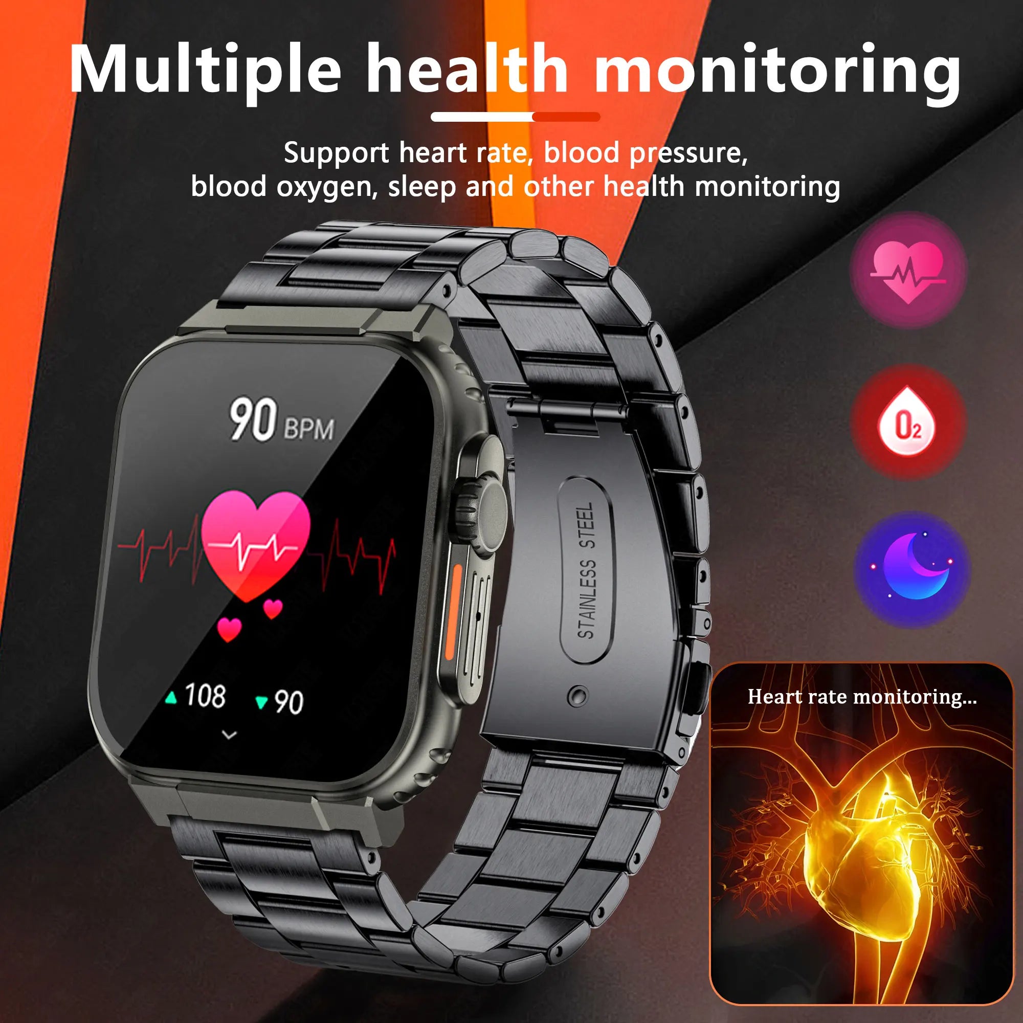Ultra Power Smart Watch Bluetooth Call Local Music Fitness Tracker for Android and iOS