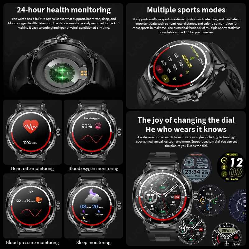 2 in 1 Smart Watch with Wireless Earbuds Bluetooth Calling NFC Health Monitor Fitness Tracker Smartwatch for Android and iOS