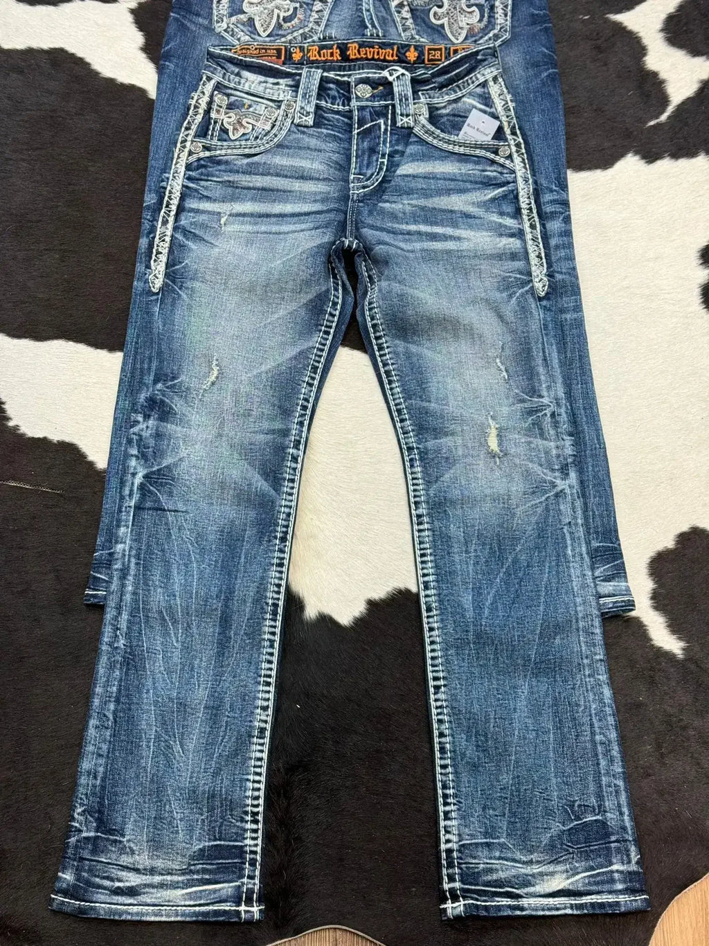 Y2K New Gothic Revival Mens Jeans Foliage Bootcut Women Blue Denim Embroidery Pocket Hip Hop Harajuku Wide Pants Streetwear