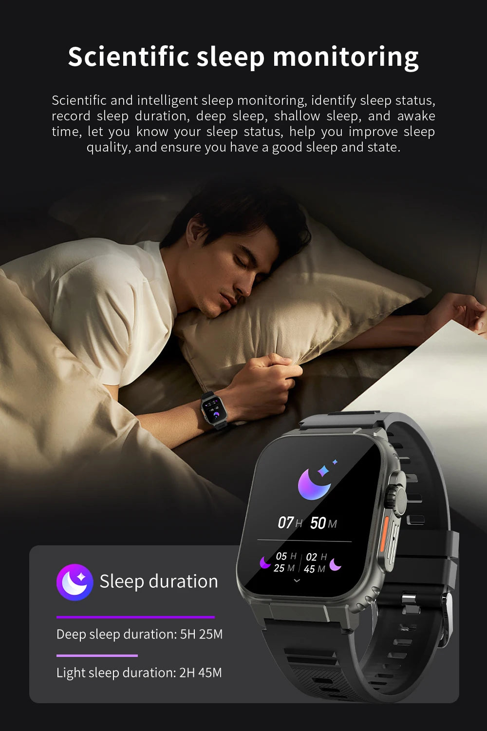 1.96 Inch AMOLED Smart Watch for Men Bluetooth Calling 600 mAh Battery Fitness Tracker Waterproof Outdoor Sport Smartwatch for Android and iOS