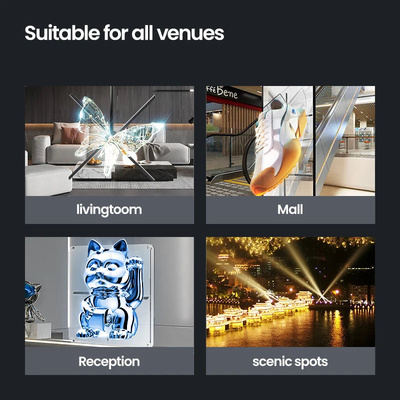 Cyberpunk 3d projector led digital large wall clock modern design decoration art big wall clock Can display images and videos