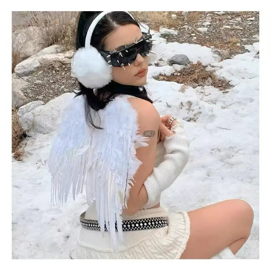 Cyberpunk Demon Eyewear Metal Rivet Party Sunglasses Steampunk Punk for Women Men Designer Sun Glasses Shade Eyewear