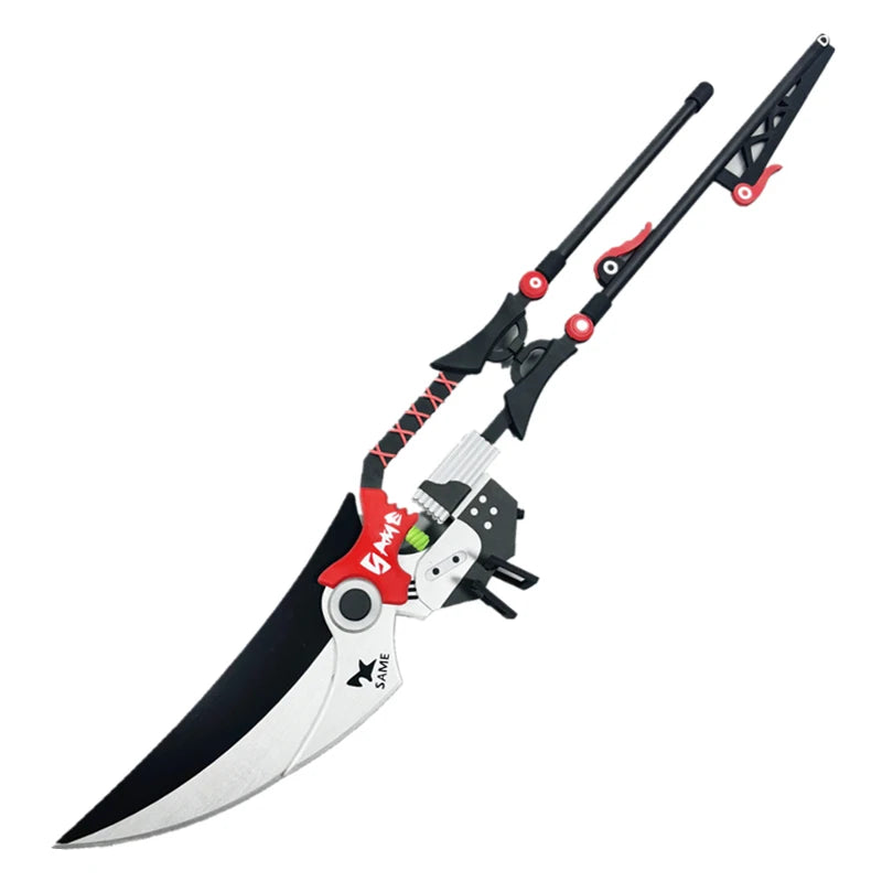Anime Inspired Shark Scissors Cosplay Prop Wooden Costume Accessory for Men and Women Halloween Party and Masquerade