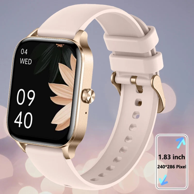 1.85 Inch HD Smart Watch for Men and Women Bluetooth Calling Fitness Tracker Health Monitor Custom Watch Face Smartwatch for Android and iOS