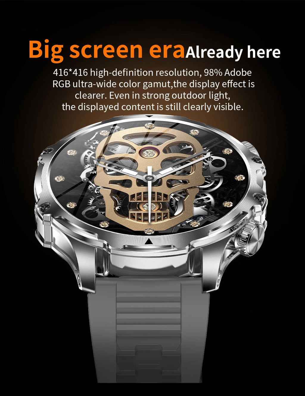 1.9 Inch Smart Watch for Men Bluetooth Calling 700 mAh Battery Fitness Tracker Waterproof Outdoor Sport Smartwatch for Android and iOS
